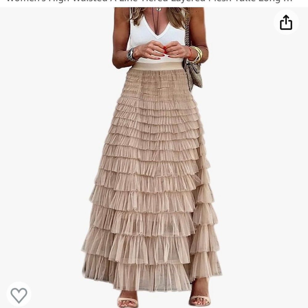 A line tulle skirt